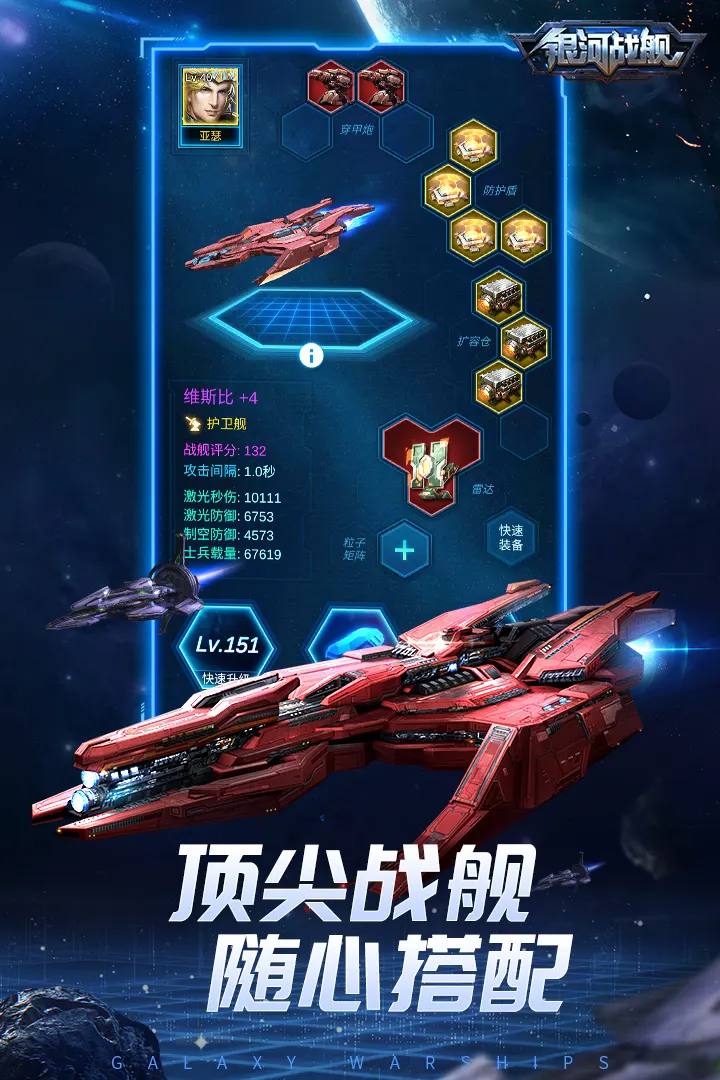 银河战舰新手开局相关的舰队配置画面